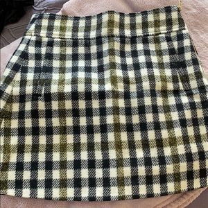 Black/ white plaid J Crew Skirt size 8
